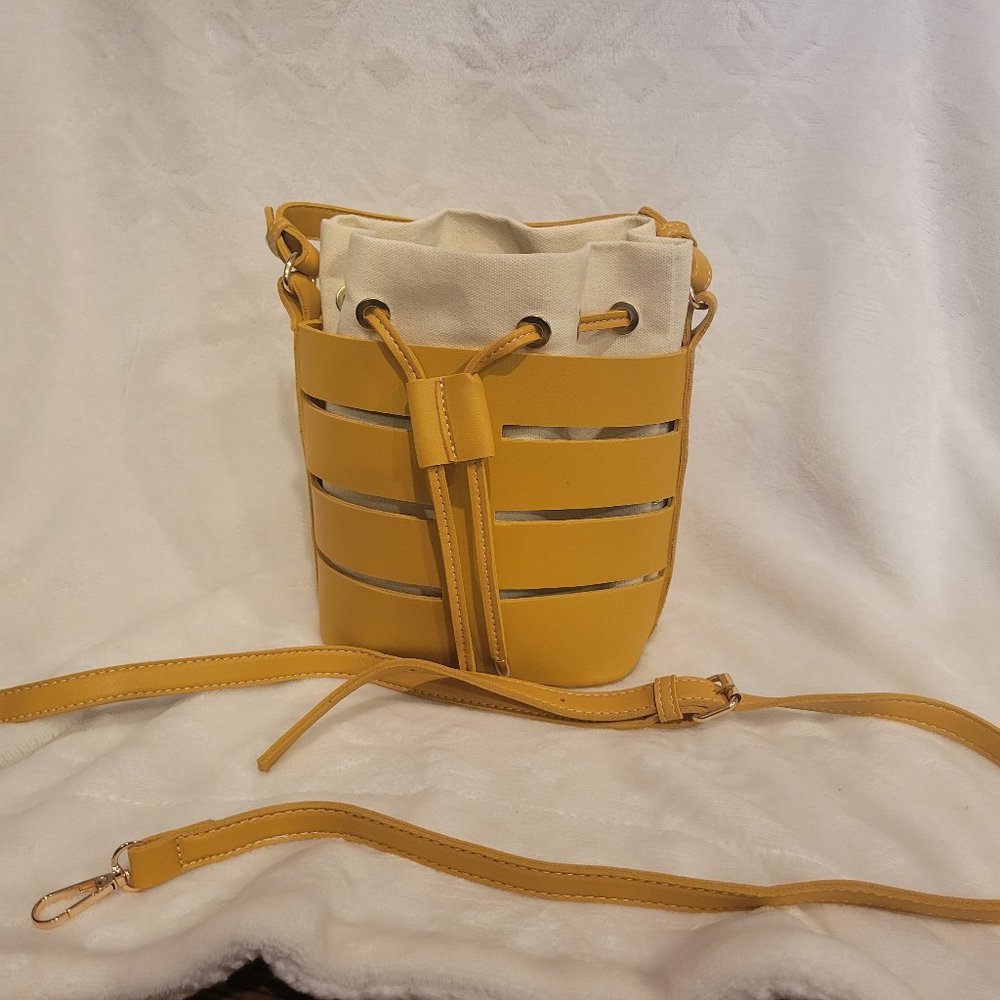Mustard Yellow Mini Bucket Bag